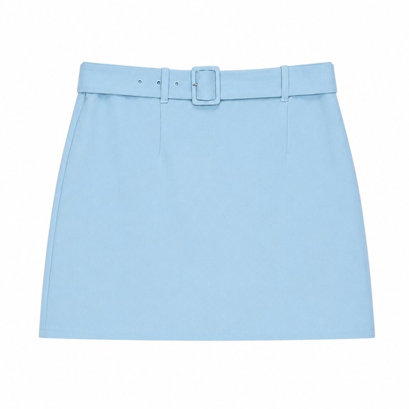 Abercrombie & Fitch Pants - Abercrombie & Fitch Light Blue Skort Side Zip Mini Skirt Shorts Medium